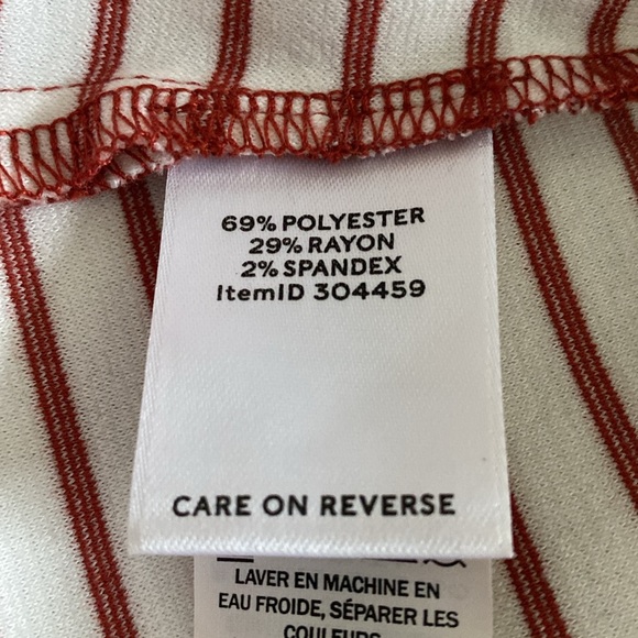 L. L. Bean Signature white red stripe long sleeved tunic Nautical beach Cottage - Picture 11 of 13